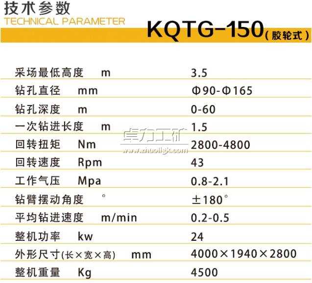 KQTG-150矿用轮胎式潜孔钻机